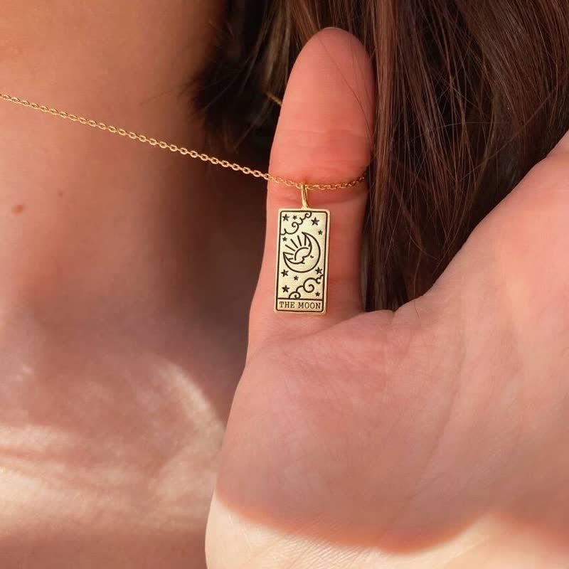 Vintage Tarot Card Luck Pendant – Seraphina