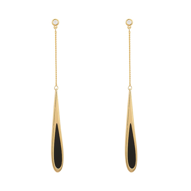 Long Tassel | Long Earrings with Black Tassel for Women