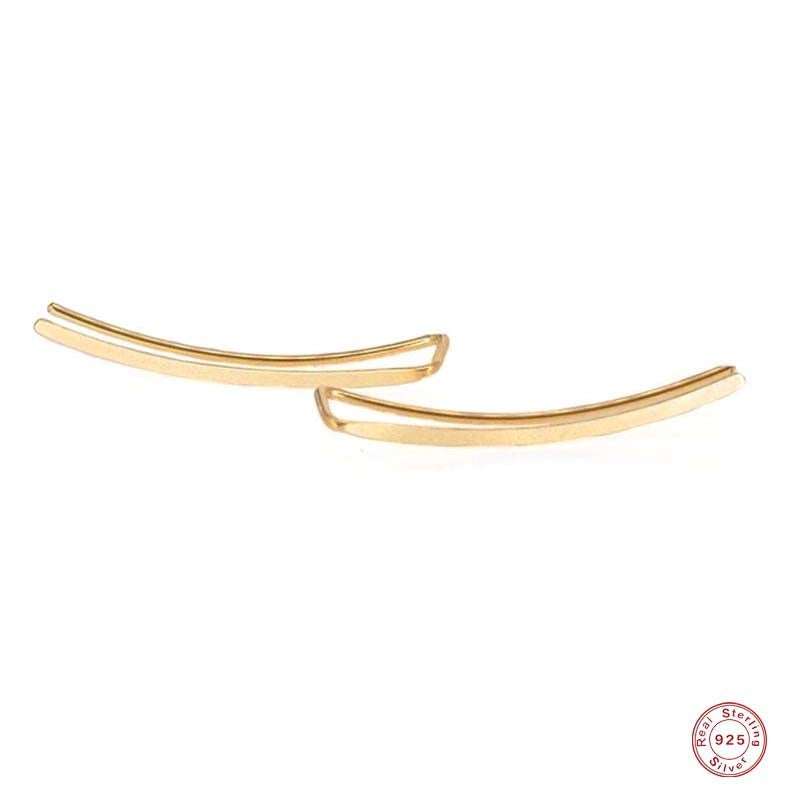 Smooth Line | Sterling Silver Earrings for Women Smooth Long Line