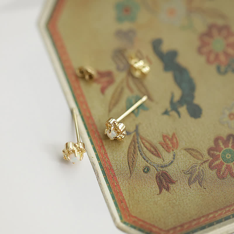 Delicate Vintage Earrings with Opal – Seraphina