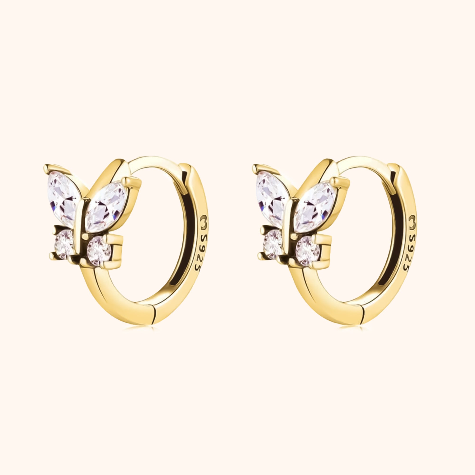 Crystal Butterfly Earrings - Auryn