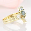Stylish 2-Piece Moss Agate Ring Set - Serenia