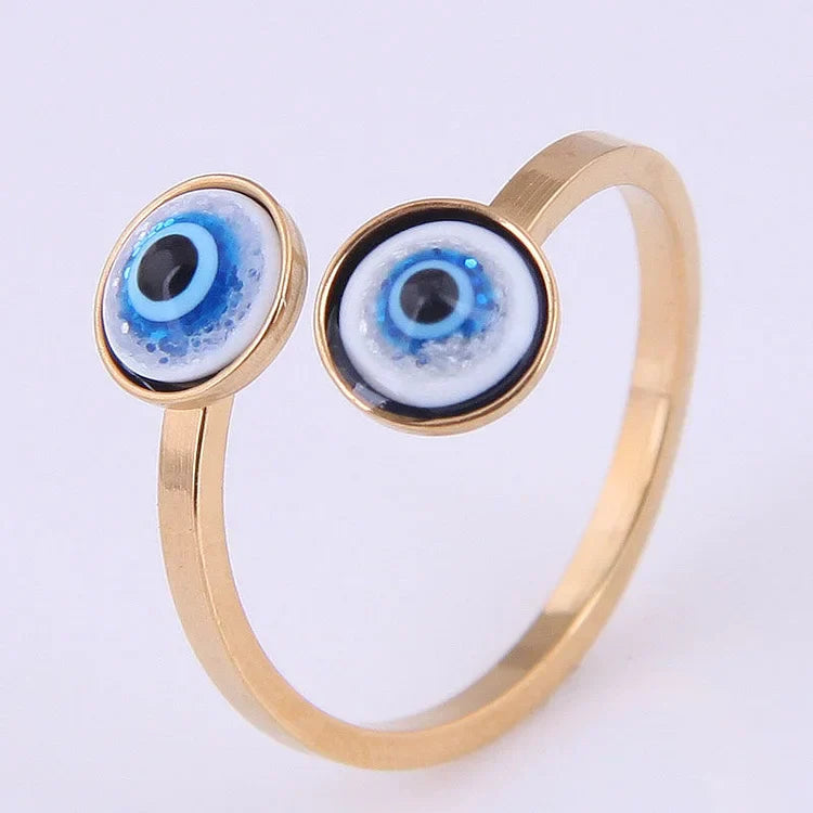 Adjustable Ring with Evil Eye – Esra