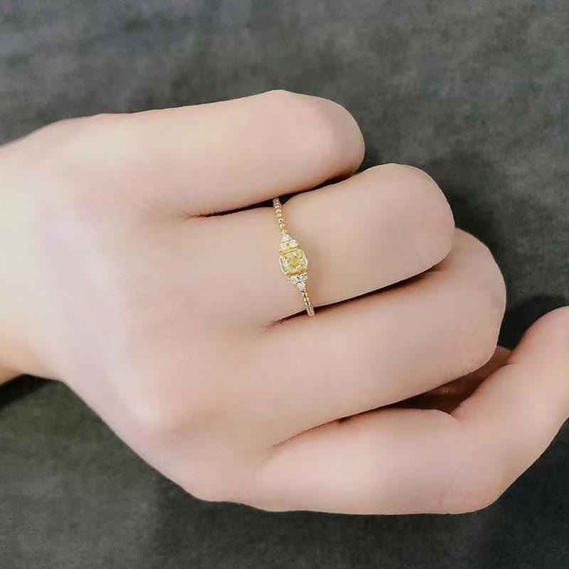Gentle Natural Citrine Ring – Alina