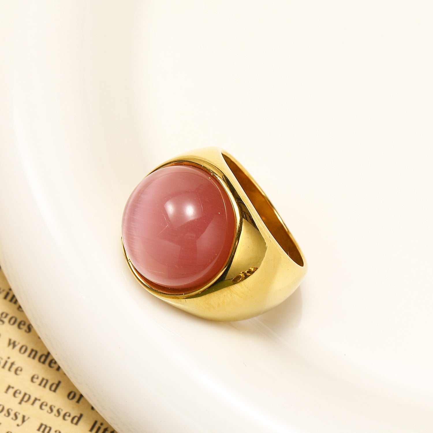 Large Cat's Eye Gemstone Ring – Liora