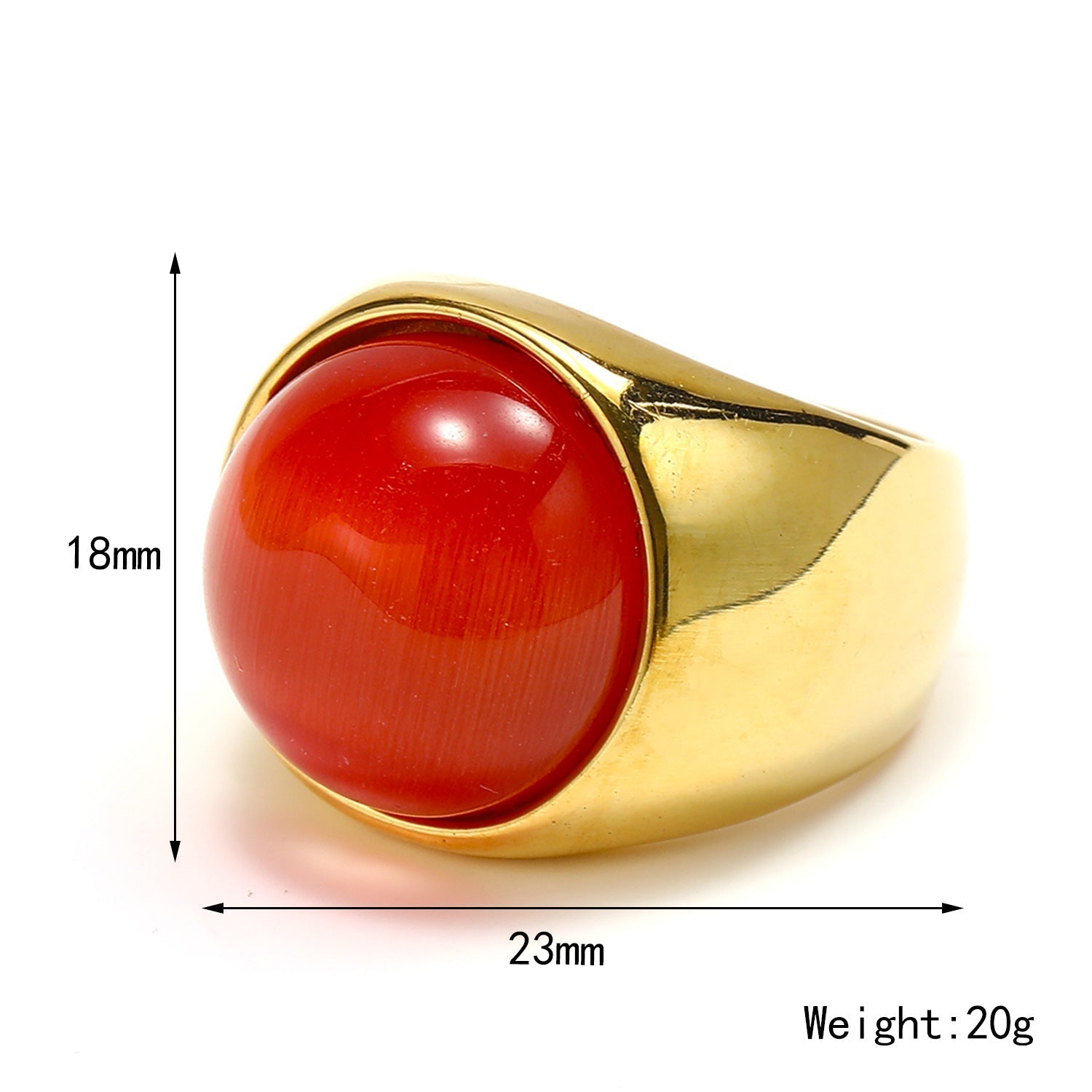 Large Cat's Eye Gemstone Ring – Liora