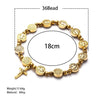 Gold and Silver Coloured Christian Cross Bracelet – Solana