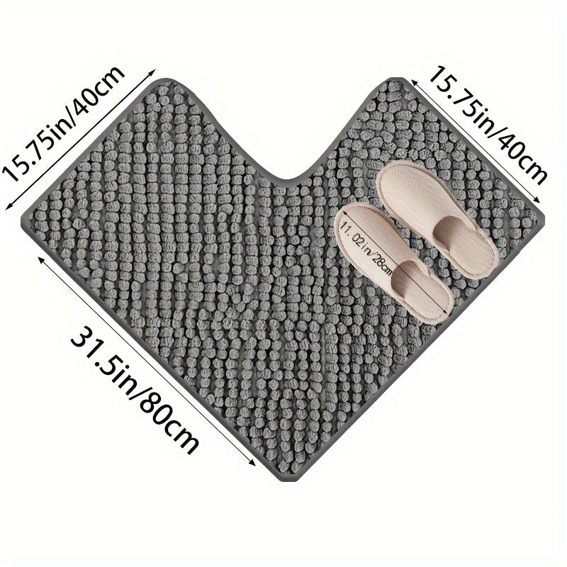 Luxurious L-Shaped Anti-Slip Corner Shower Mat - Evelyn