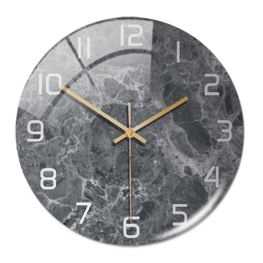 Stylish Wall Clock with Marble Effect – MarbleTime