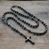 Tiger's Eye and Lapis Lazuli Cross Rosary Necklace for Men – Orion