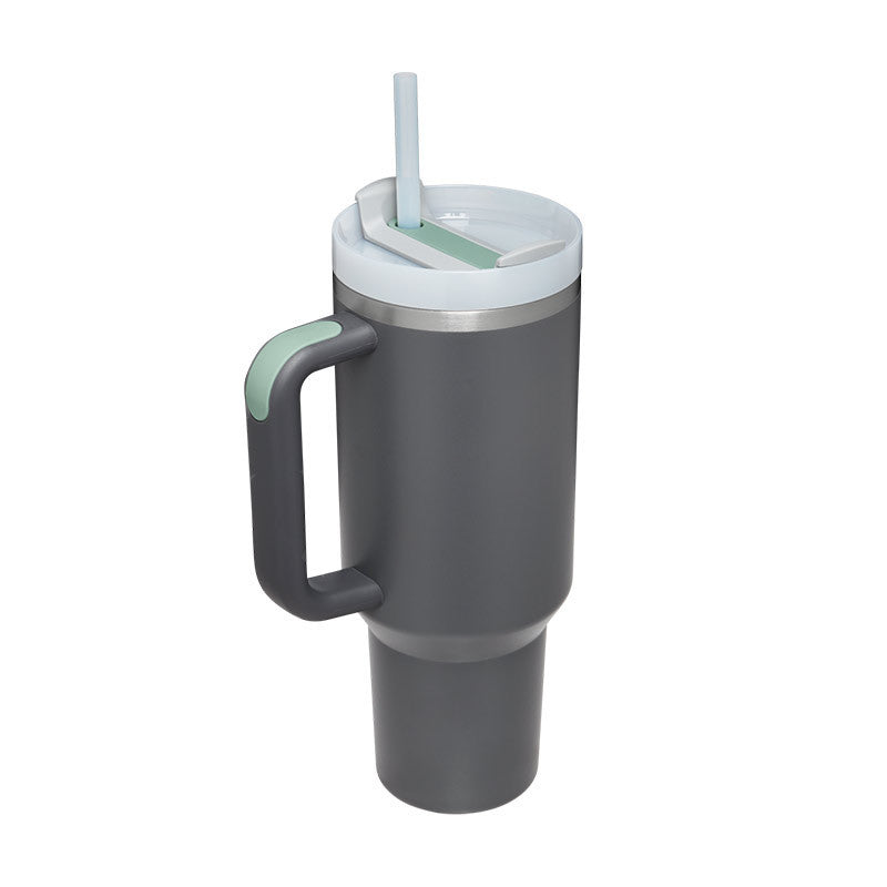 Insulating Mug with Handle and Straw - ChillMate