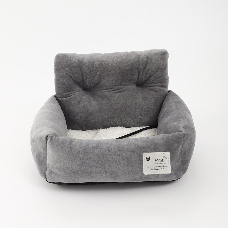 Safe Dog Car Seat - CozyCanine - Grey, Comfort & Safety