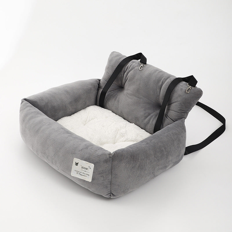 Safe Dog Car Seat - CozyCanine - Grey, Comfort & Safety