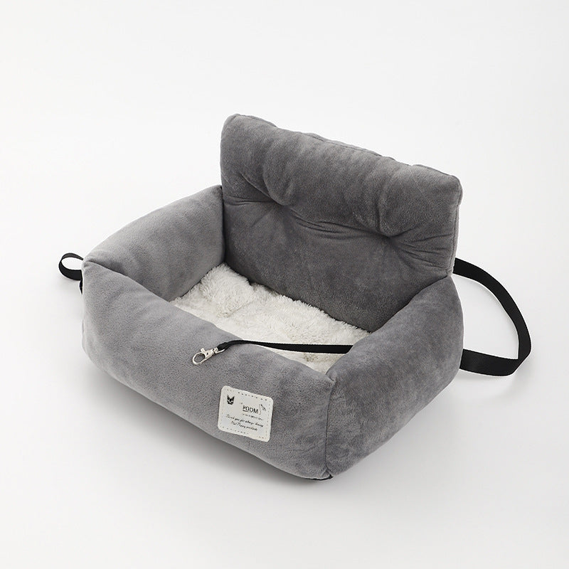Safe Dog Car Seat - CozyCanine - Grey, Comfort & Safety