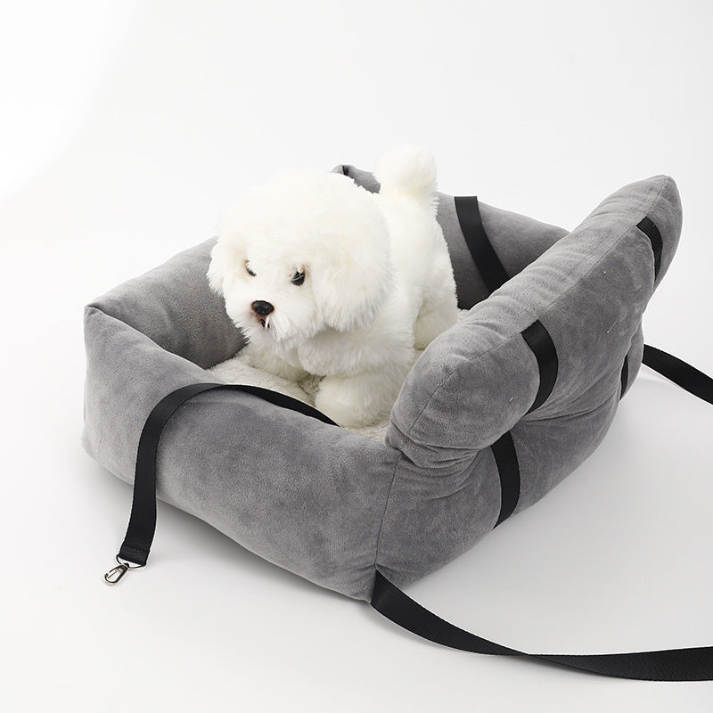 Safe Dog Car Seat - CozyCanine - Grey, Comfort & Safety