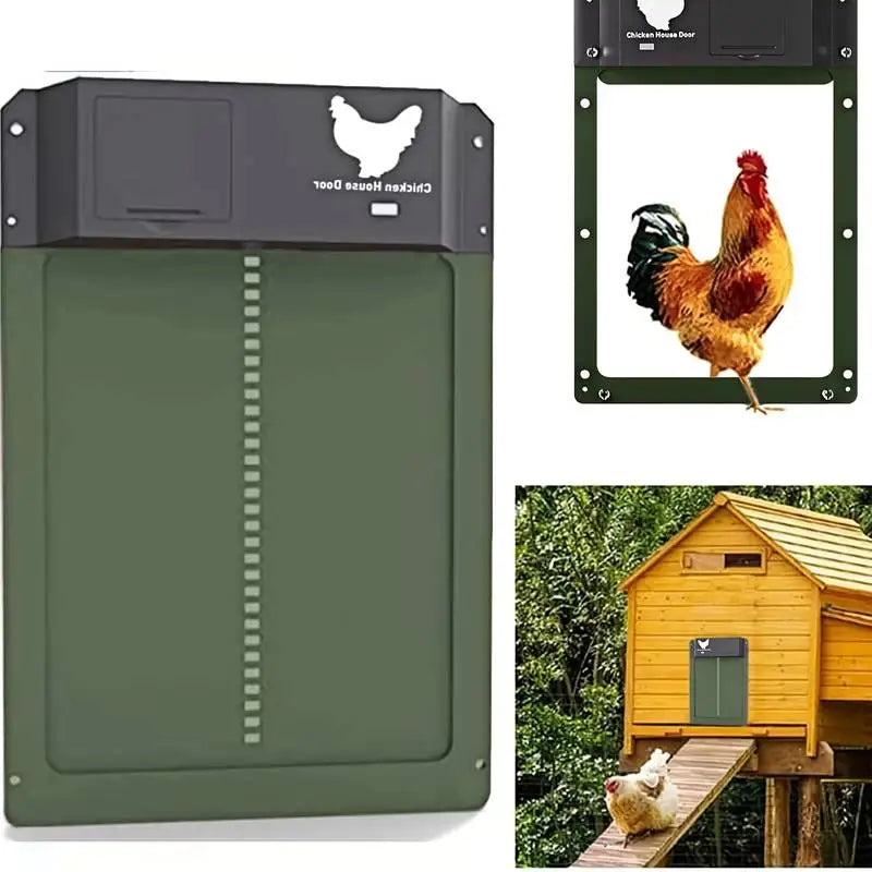 PoultryGuard Luxe Automatic Door | Smart light-controlled door for safe and secure chicken