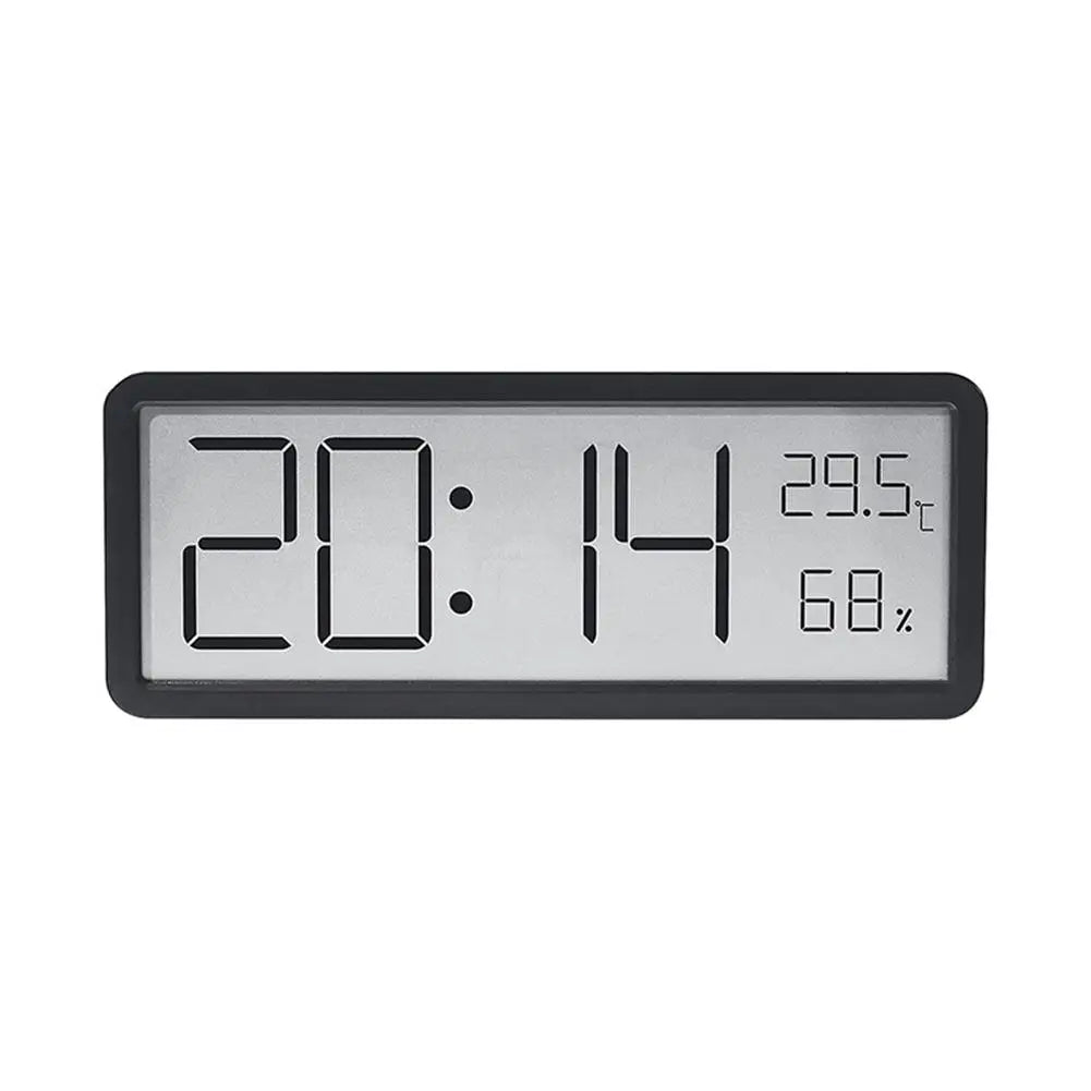Large Digital Wall Clock - LED Display with Temperature