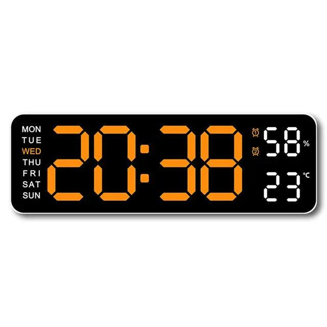 Large Digital Alarm Clock | Multifunctional Display | USB Powered