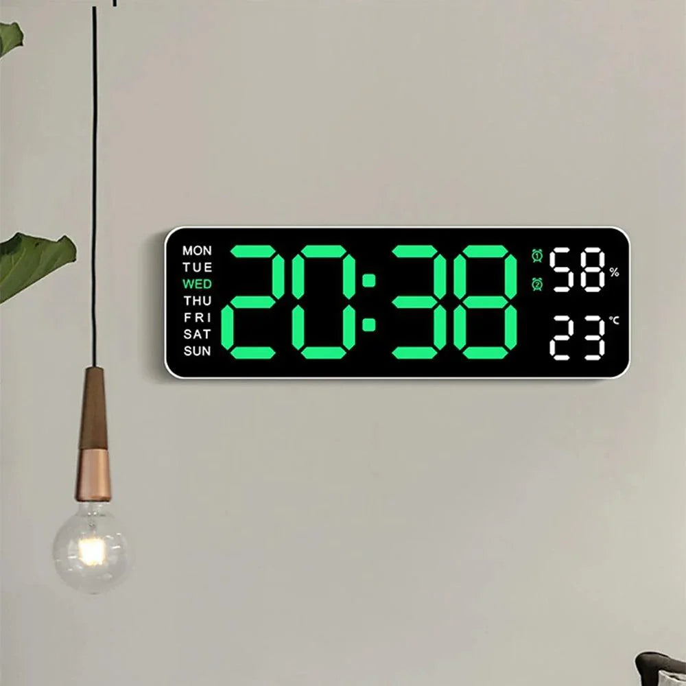 Large Digital Alarm Clock | Multifunctional Display | USB Powered