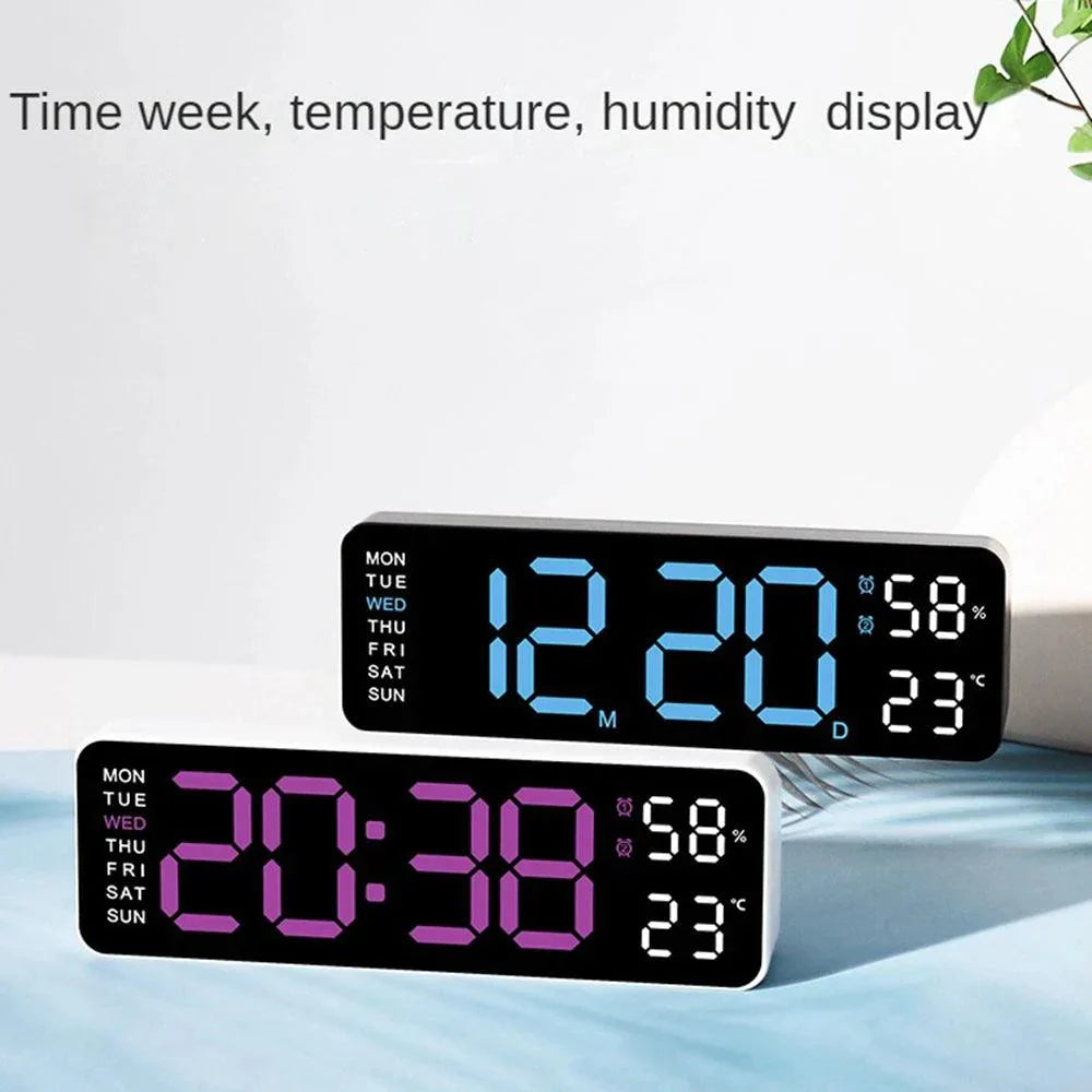 Large Digital Alarm Clock | Multifunctional Display | USB Powered