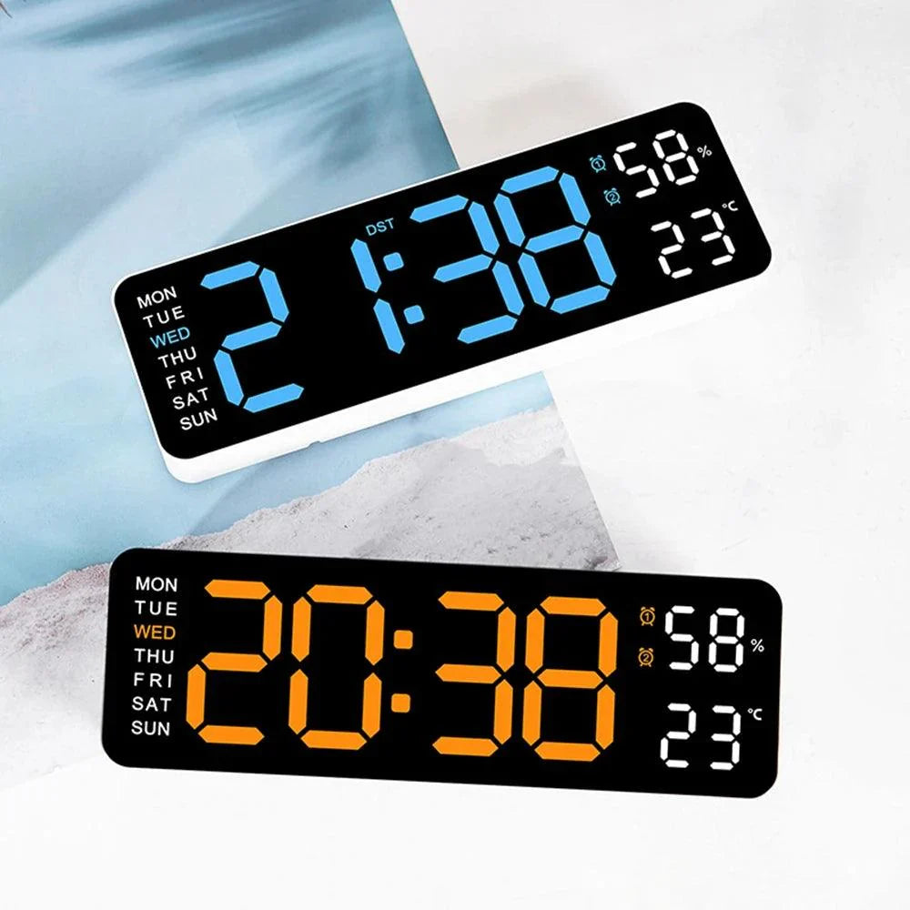 Large Digital Alarm Clock | Multifunctional Display | USB Powered