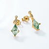 Moss Agate and White Zircon Jewellery Set – Lana
