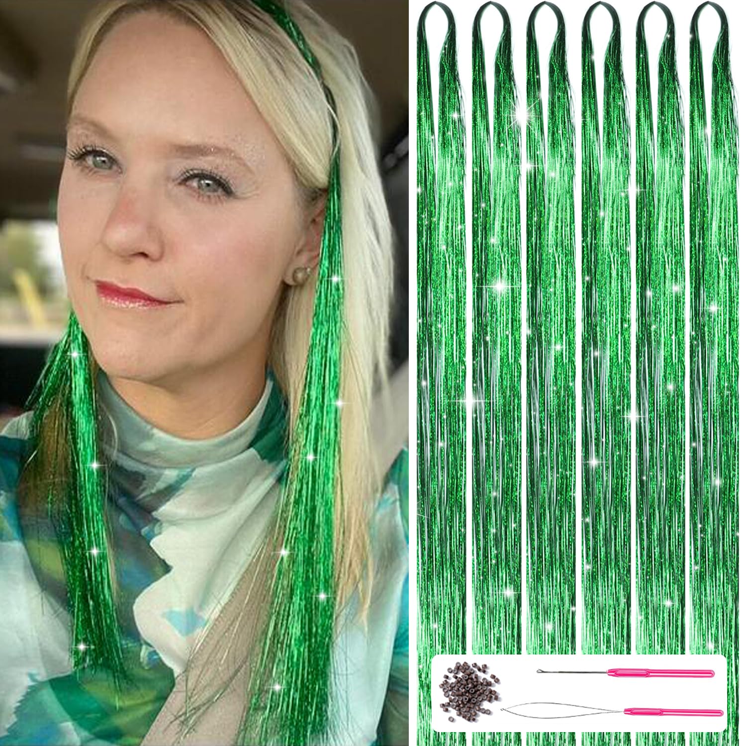 Sparkling Hair Tinsel Kit – Glitter Strands!