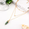 Natural Crystal Hexagon Gemstone Necklace – Aurora