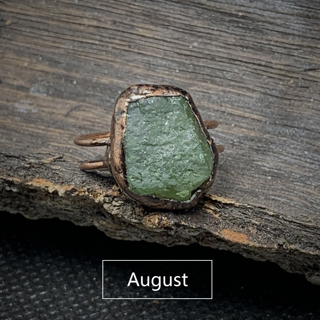 Natural Raw Stone Birth Ring – Selina