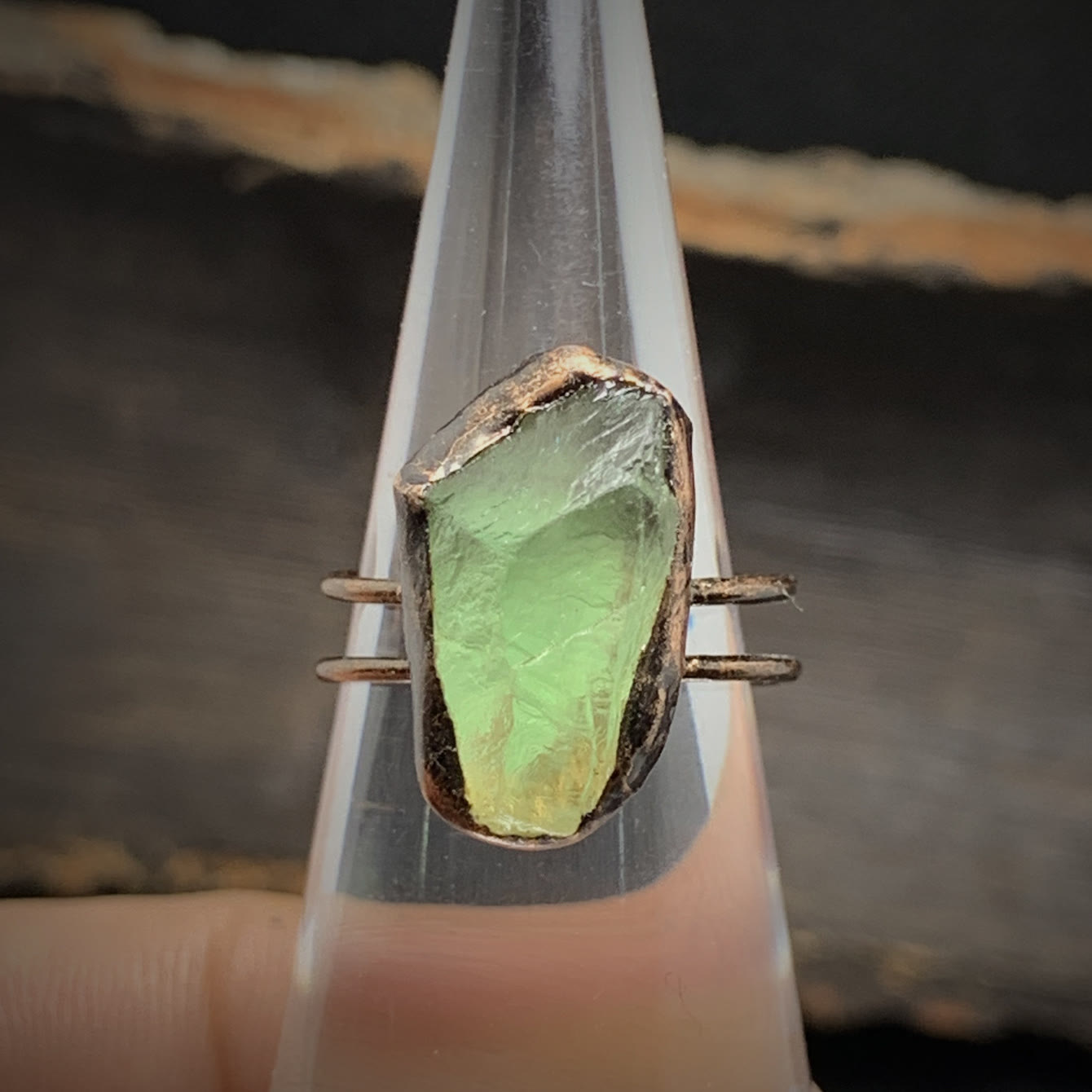 Natural Raw Stone Birth Ring – Selina