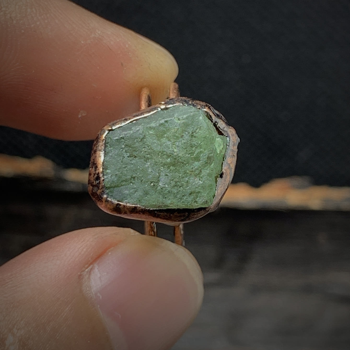 Natural Raw Stone Birth Ring – Selina