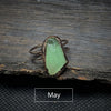 Natural Raw Stone Birth Ring – Selina