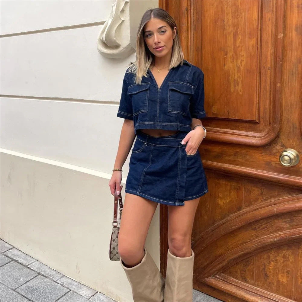 GIULIA | Denim Set – Trendy, Unique & Confident!