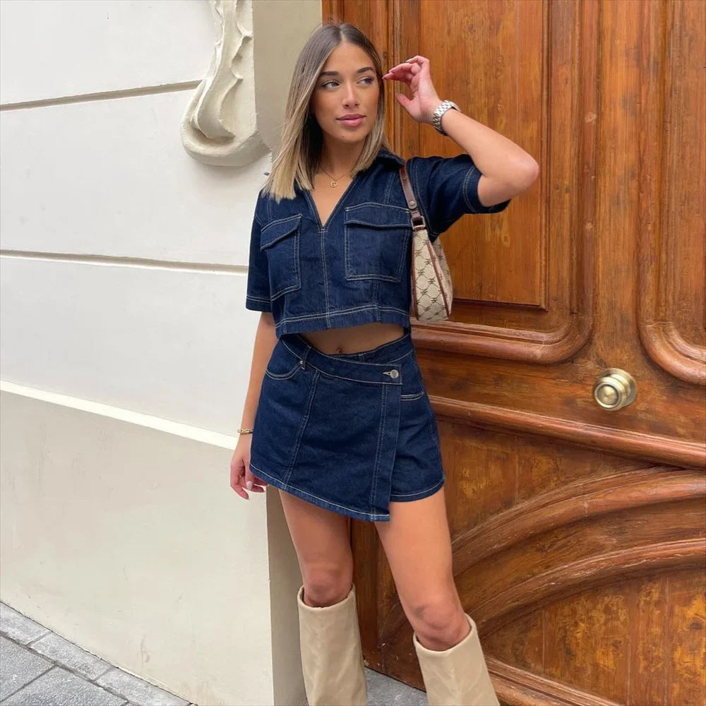GIULIA | Denim Set – Trendy, Unique & Confident!