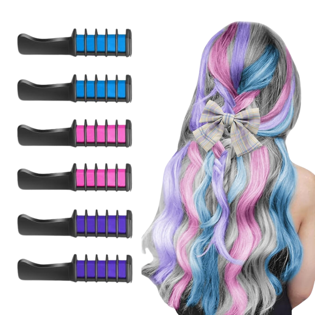 Washable Hair Chalk Comb – Fun Temporary Hair Colour