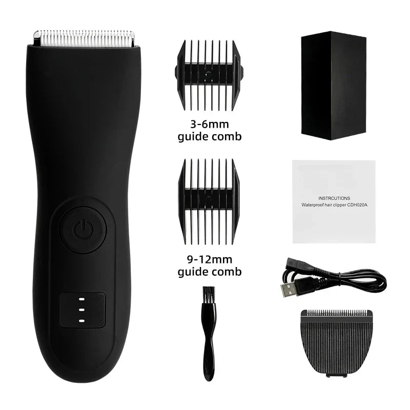 Men's Body Hair Trimmer and Women's Shaver with Bikini and Intimate Trimmer