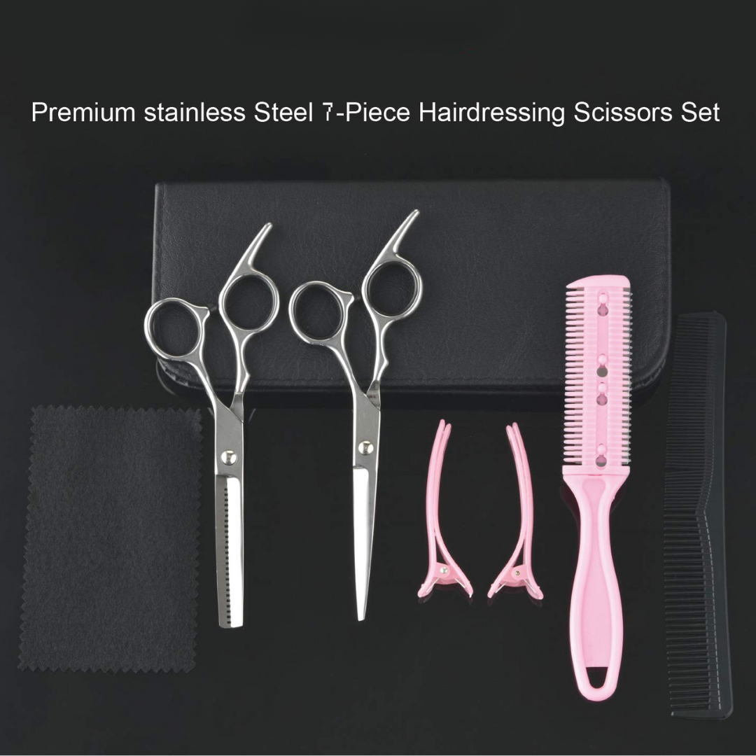Professional Hair Cutting & Thinning Scissors Set