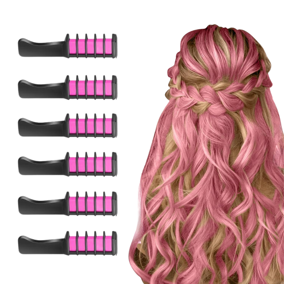 Washable Hair Chalk Comb – Fun Temporary Hair Colour