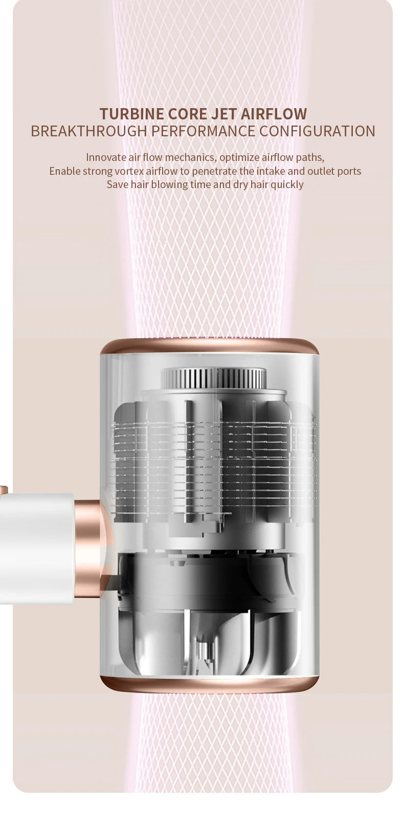 Professional Hair Dryer 2400W with Cool and Warm Air - Negative Ions - Powerful Hairdryer for Salon Results