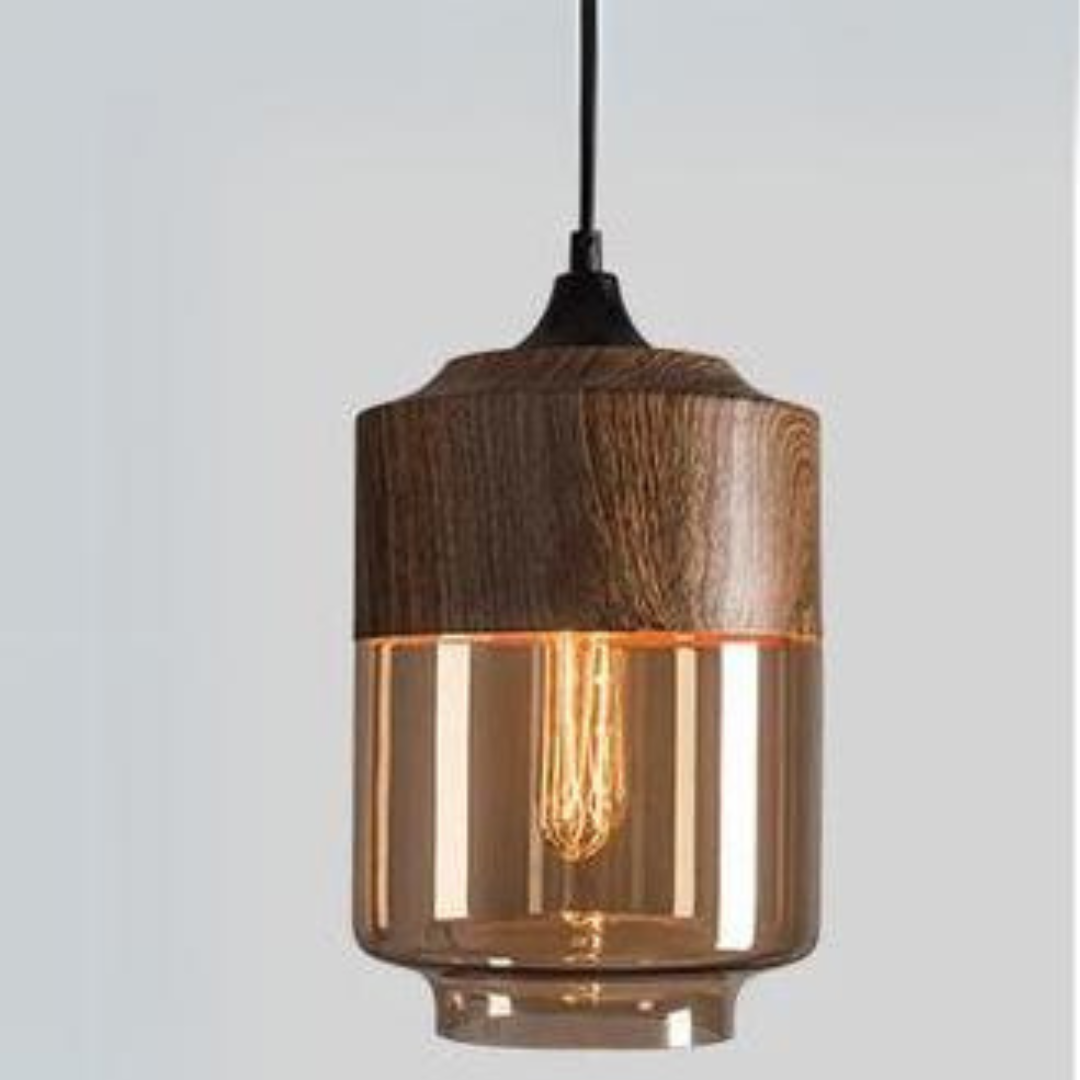 Stylish Scandinavian Ceiling Light Made of Wood - NordLuna
