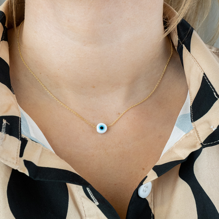 Shiny Nazar Necklace – Amira