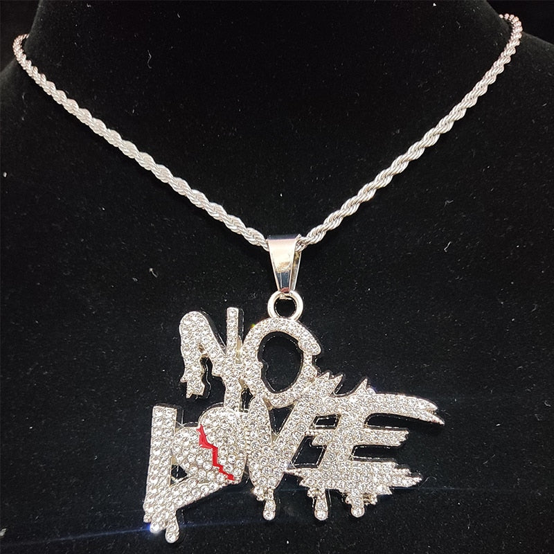 Sterling Mystique | Hip Hop Cuban Chains NO LOVE Necklace