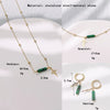 Natural Malachite Star Pendant Earrings, Necklace and Bracelet – Maria