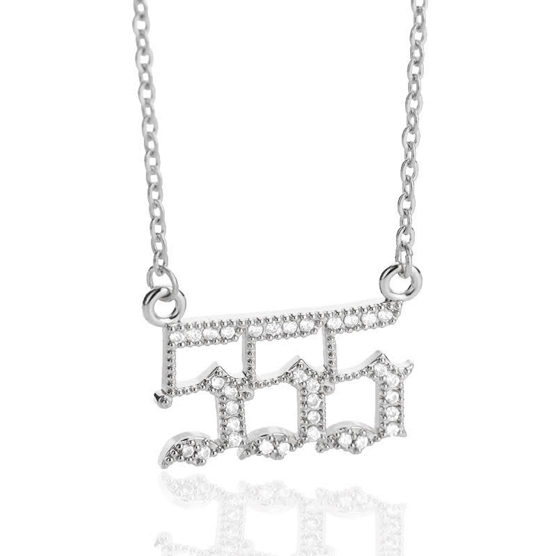 Zirconia Angel Numbers Necklace – Seraphina