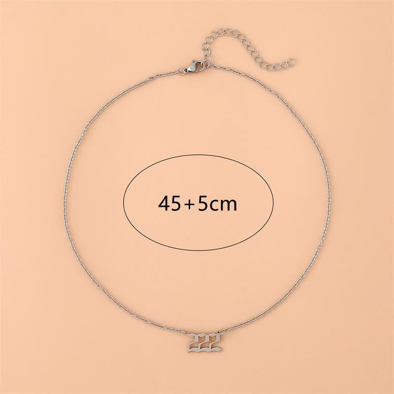 Angel Numbers Necklace in Stainless Steel – Celestia