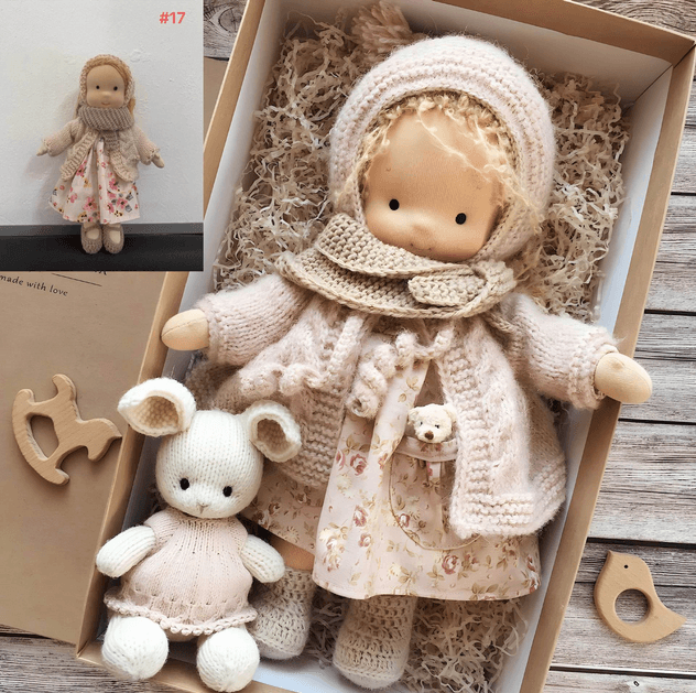Handcrafted Winter Waldorf Cuddle Doll – Poppi
