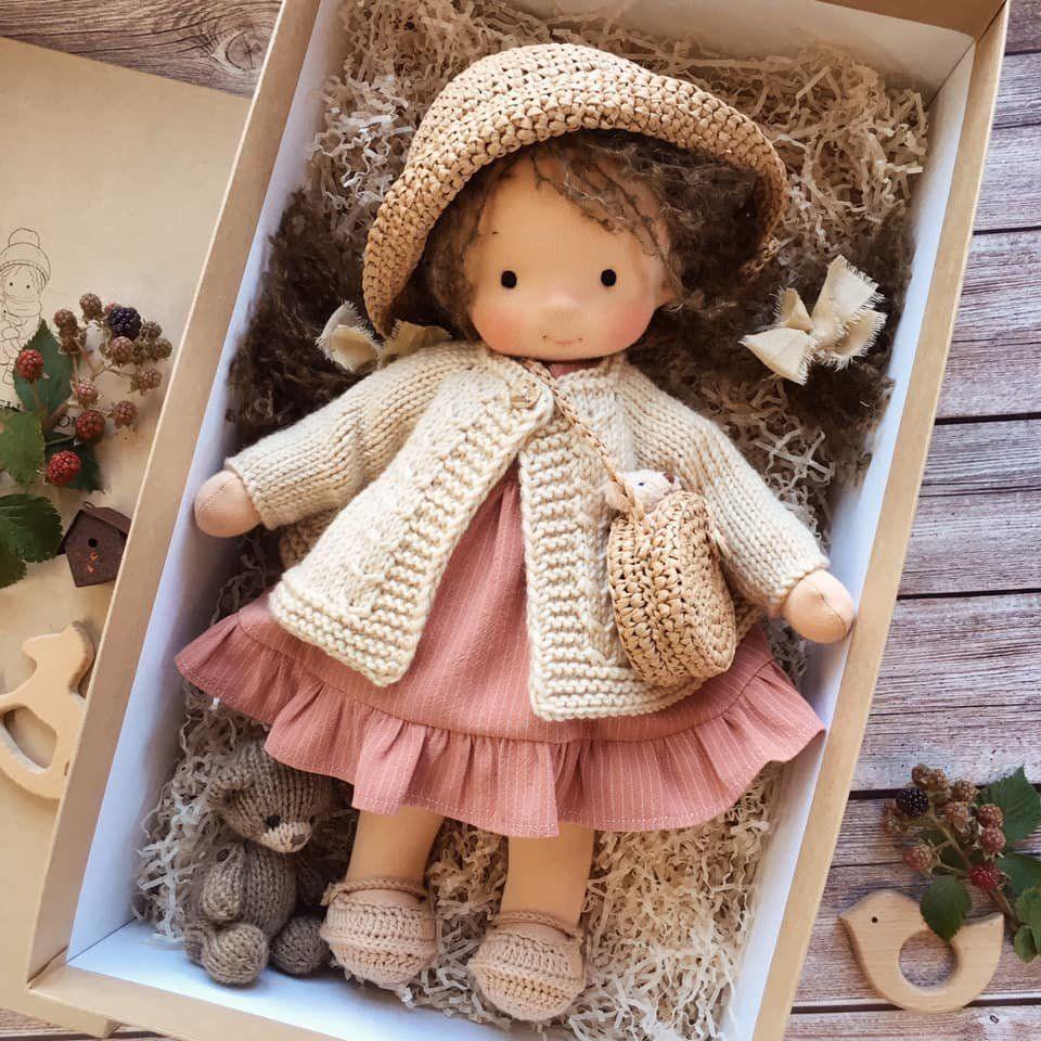 Handcrafted Winter Waldorf Cuddle Doll – Poppi
