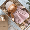 Handcrafted Winter Waldorf Cuddle Doll – Poppi