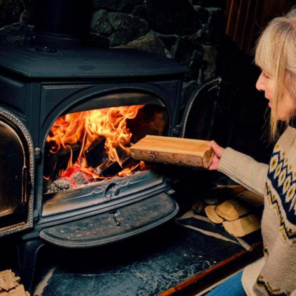 Log Splitter for Firewood - Manual Wedge Cutter - Carbon Steel