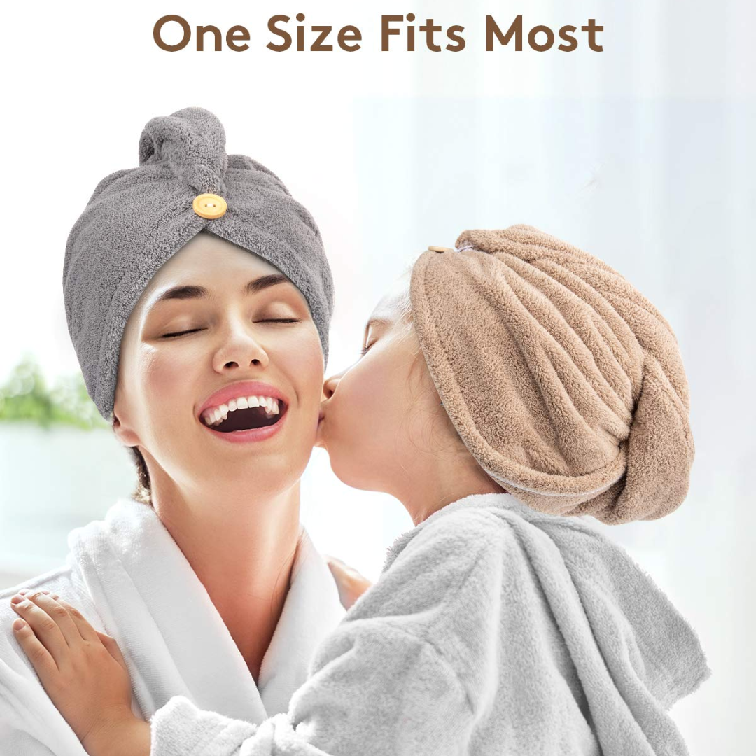 Microfibre Hair Towel Wrap – Pack of 3